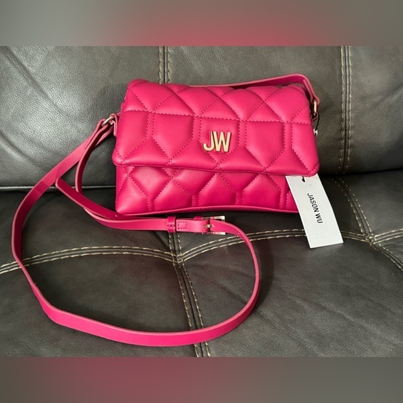 Jason Wu Handbags - Jason Wu Quilted Crossbody Fuchsia Vegan Leather Bag NWT